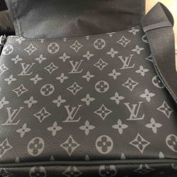 Black LV Messenger Bag