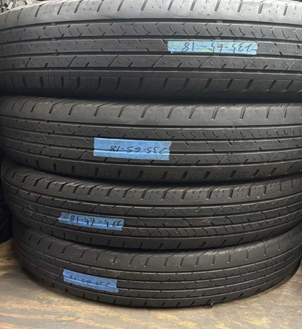 235 65 18 CONTINENTAL CROSS CONTACT LX SPORT WITH 80% TREAD REMAINING.