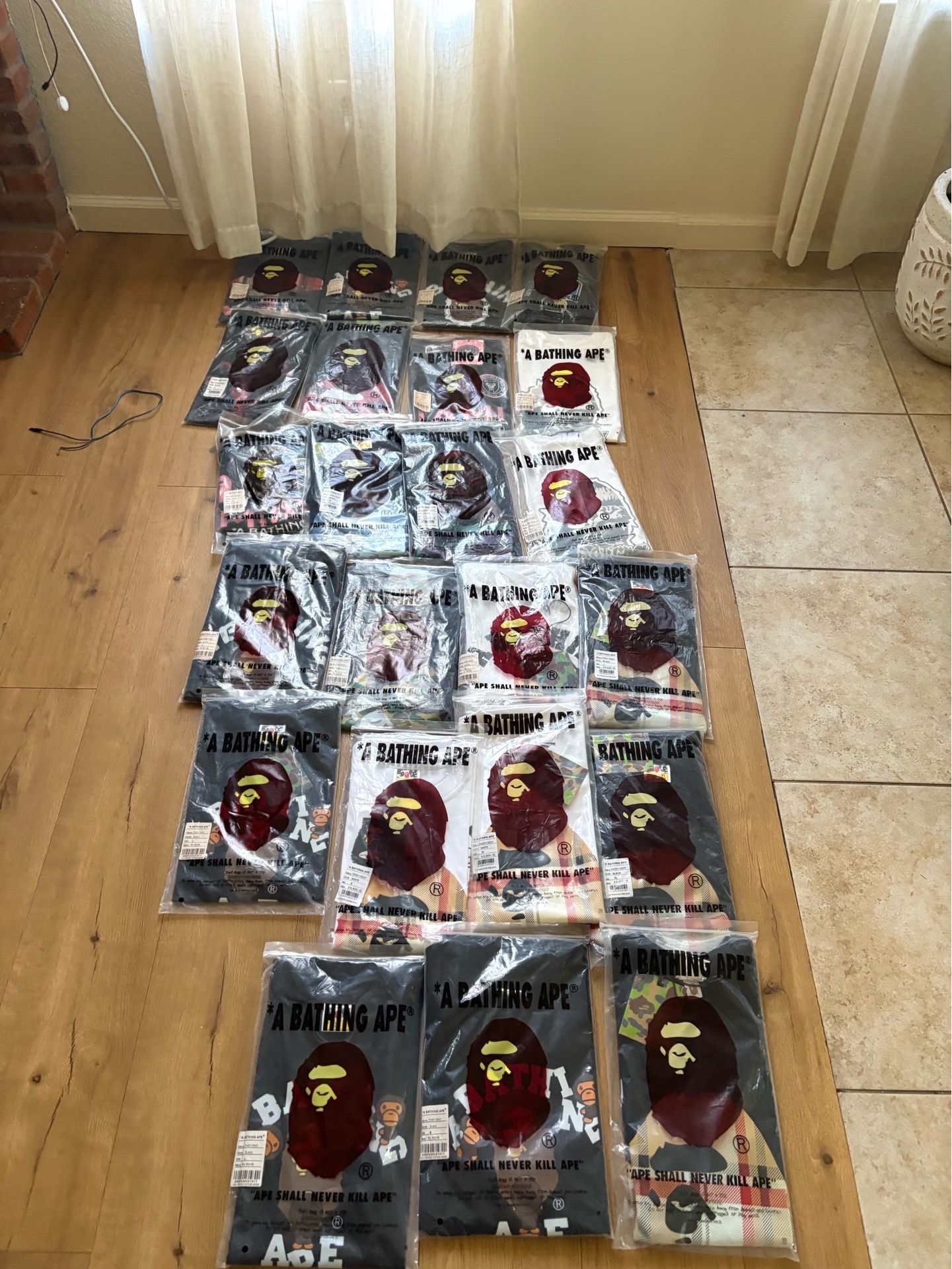Bape tshirts S-XL SINGLES AND BULK
