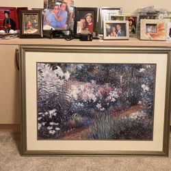 Large Framed Floral Print 