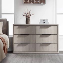 Dresser for Bedroom 53.5" Wide 6 Drawer Dressers & Chests of Drawers for Closet Long Large Modern TV