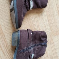 11 Youth PIPER Girls Brown Boots Faux Suede

