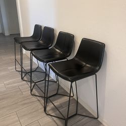 West Elm Black Bar Stools