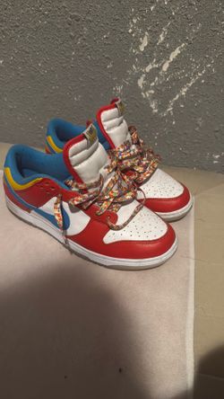 Nike Dunk Low x LeBron James x Fruity Pebbles Red DS Size 9 Men OG ALL