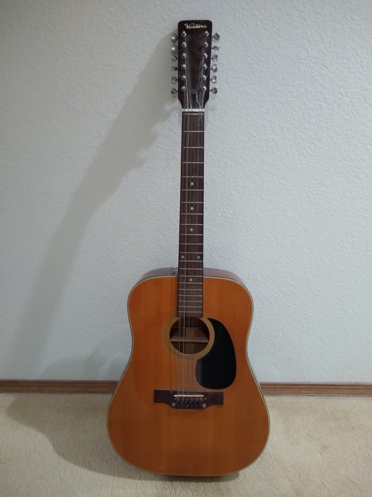 Vintage Japanese Ventura V-44 Acoustic Guitar