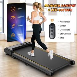 Walking Pad Treadmill with Incline, 4 in 1 Under Desk Treadmills for Home Office, 2.5HP Low Noise 265LB Capacity Portable Treadmill with Remote Contro