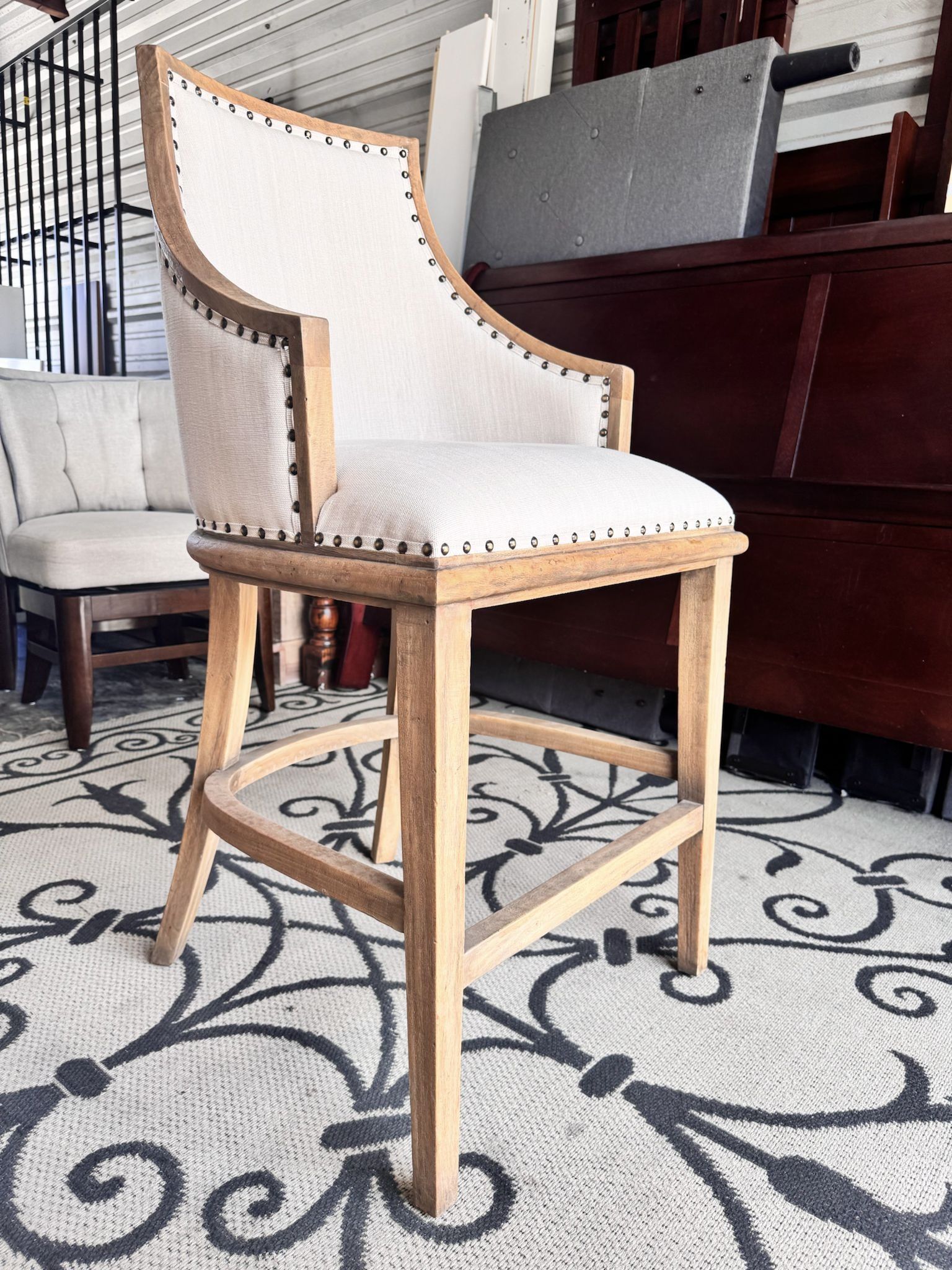 Farmhouse Barrel Counter Stool