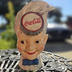Coca Cola Sprite Boy Bank and Vintage Photo