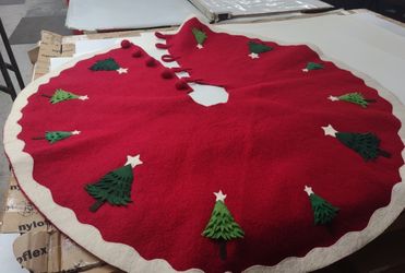 Arcadia Home Tree Skirt Green/Red