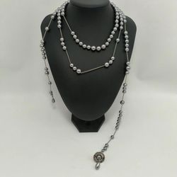 Brand new gray asymmetrical necklace