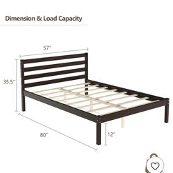 Full wood bed fram