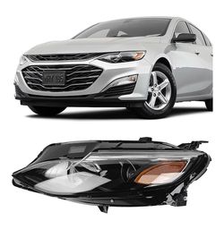 For 2019-2025 Chevrolet Malibu HALOGEN Headlight (with Bulb) GM(contact info removed) LH