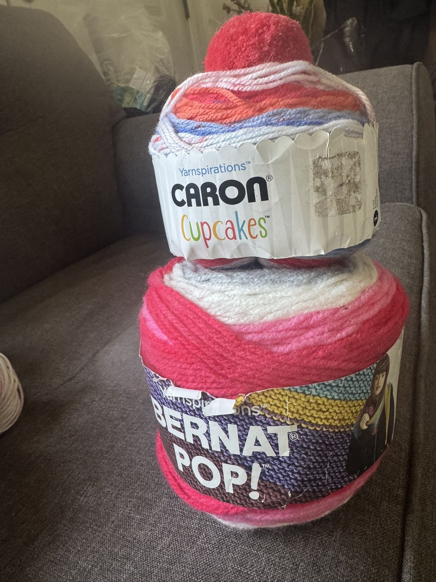 Caron Cupcakes +Bernat Pop! Yarn