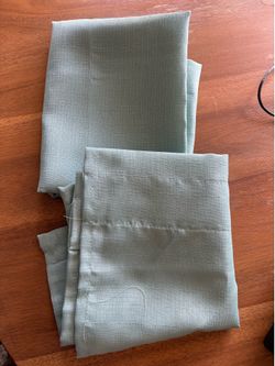 blue curtains