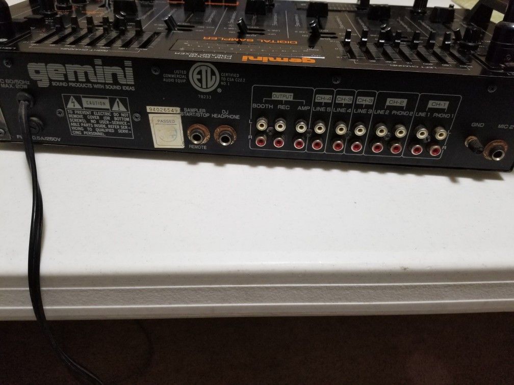 GEMINI PDM - 6008 PREAMP MIXER AND EIGHT SECOND