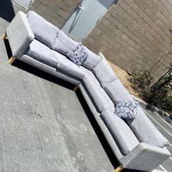 Large Grey Sectional sofa couch