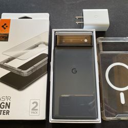 Pixel 6 + Fast Charger + Accessories