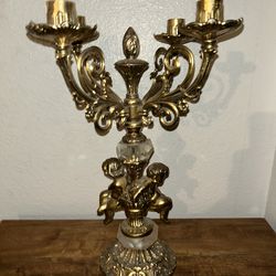 Vintage 1970’s Brass Candelabra