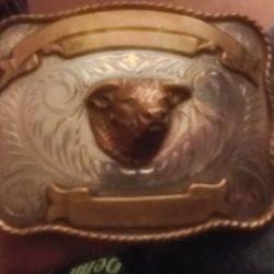 Vintage..bult Buckle. Silver .brass