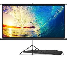 Projector Screen with Stand 100 inch 4:3 for Movies & Presentations