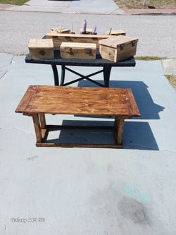 Wooden Garden table/Bench Handmade