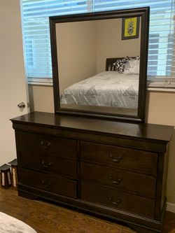 Queen bed and dresser