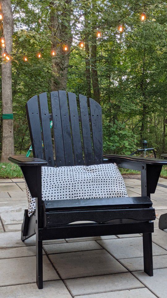 Beautiful Adirondack Chair Black/Cushion Not Included