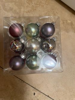 Set of 9 Christmas Ball Ornaments