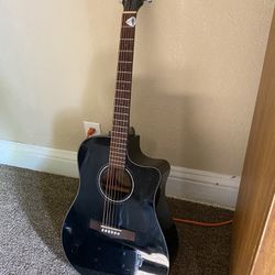 Fender Acoustic/electric Guitar And Case 