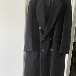 Men's Full Length Coat in Pure Cashmere And Wool