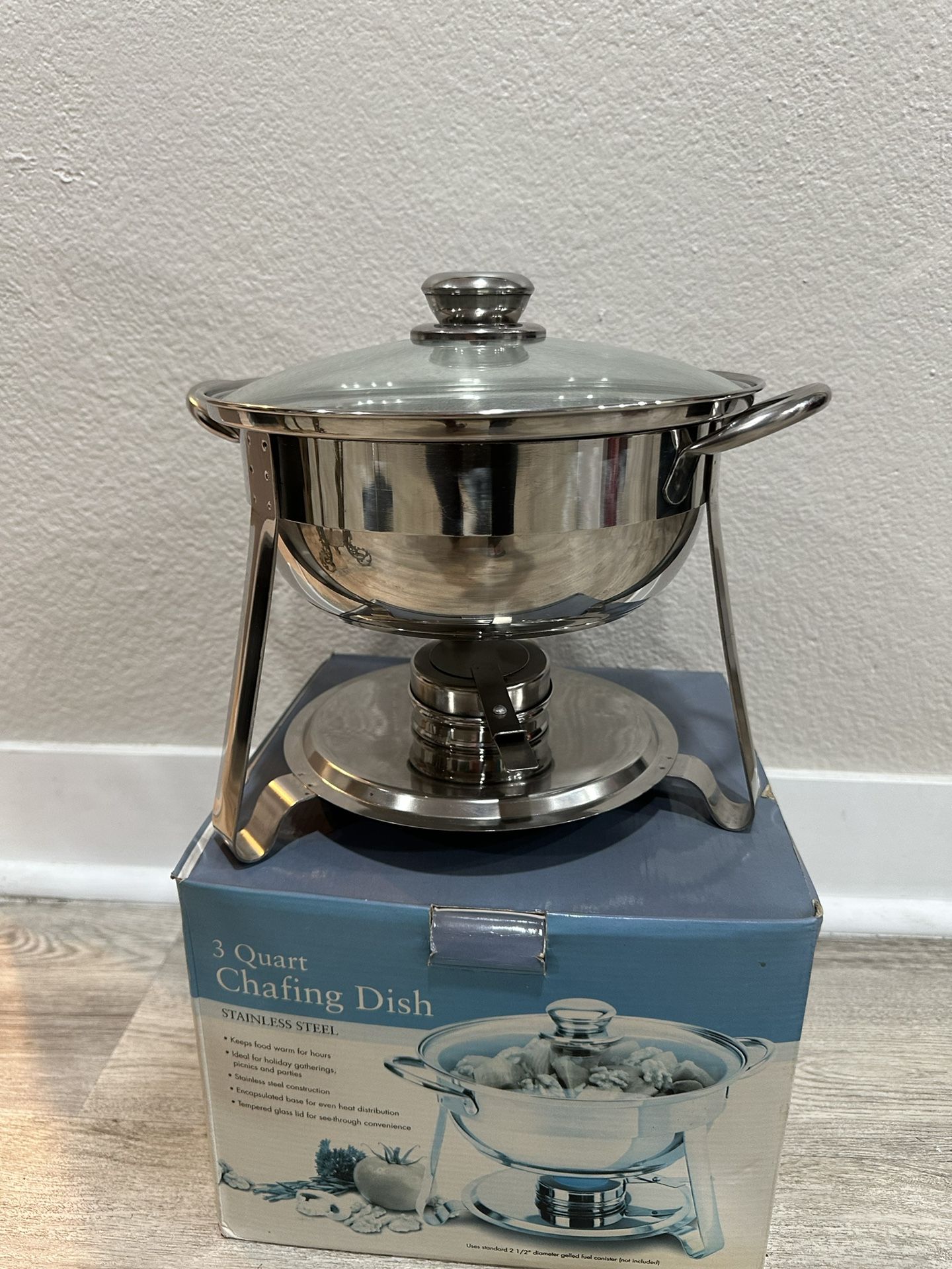 Culinary Essentials 3 Qt Stainless Steel Chafing Dish Pot New In Box