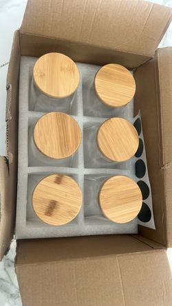 Glass storage jars