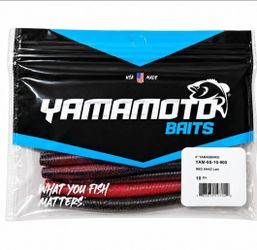 Gary Yamamoto Senko Red Shad Laminate 4 inch Soft Plastic Stick Bait - 10  pack