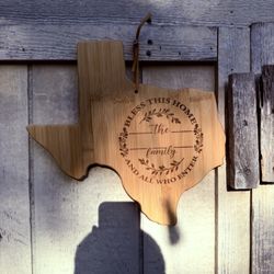 Custom Bamboo Texas Cutting Board 