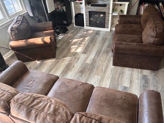 3 Piece Brown Couch Set