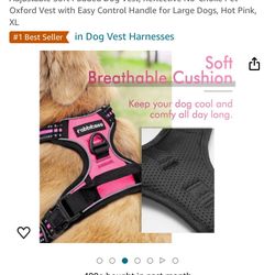 Brand New Xl Pink Dog Harness