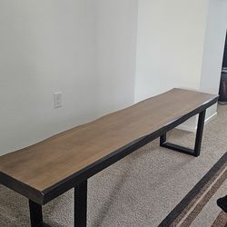 NEW World Market Walnut dinning bench