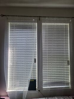 Sheer. Curtains With Gold Rod