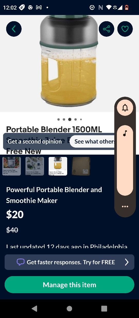 Portable Blender and Smothie Maker