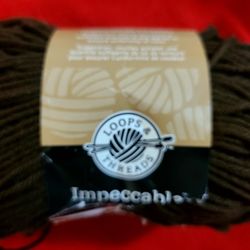 Loops & Threads Impeccable Chocolate Yarn Only One