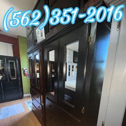 Black Wardrobe With Mirror Chest Ropero Mueble 