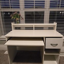 White Study Table 