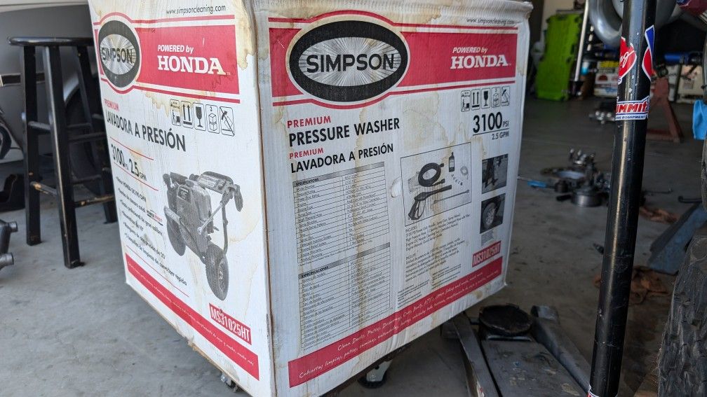 Simpson Honda 3100 2.5gpm Pressure Washer