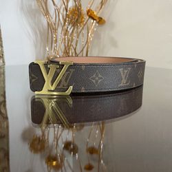 LV Louis Vuitton Brown Belt