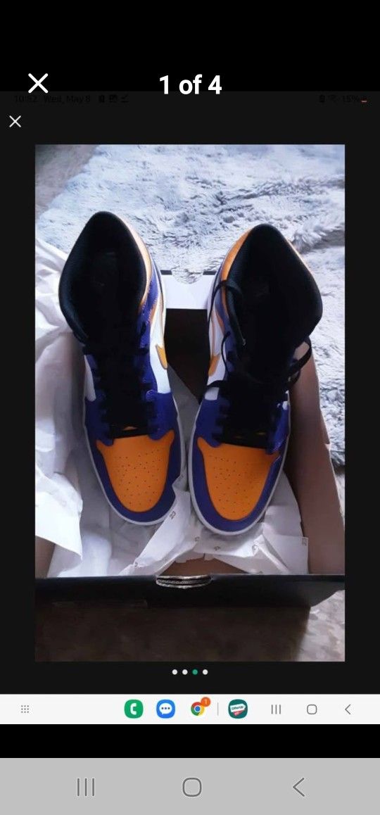 Mens Fashion Sneakers Air Jordan MID 1 Size 12