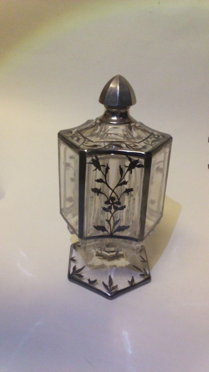 JACK FROST Sugar Tablet Dispenser - Antique Cube Glass Restaurant Advertising Vintage