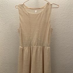 Cream Lace Dress Adult Size Large 