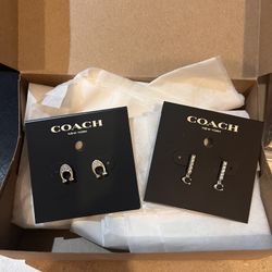 Coach Earrings Silver