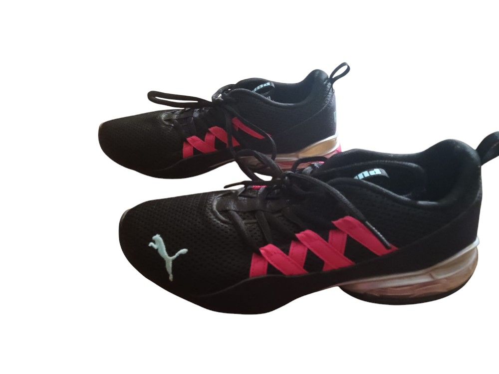 PUMA WOMAN'S SIZE 7 RAIZE PROWL PROP BLACK MESH RUNNING SHOE PRE-OWNED VGC