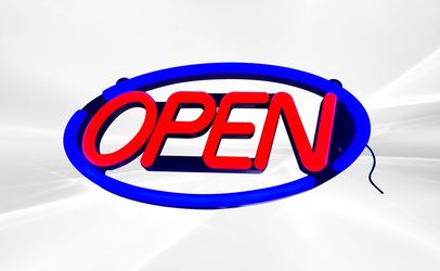 LED Tube Neon Business Open Sign Oval Shaped M35
